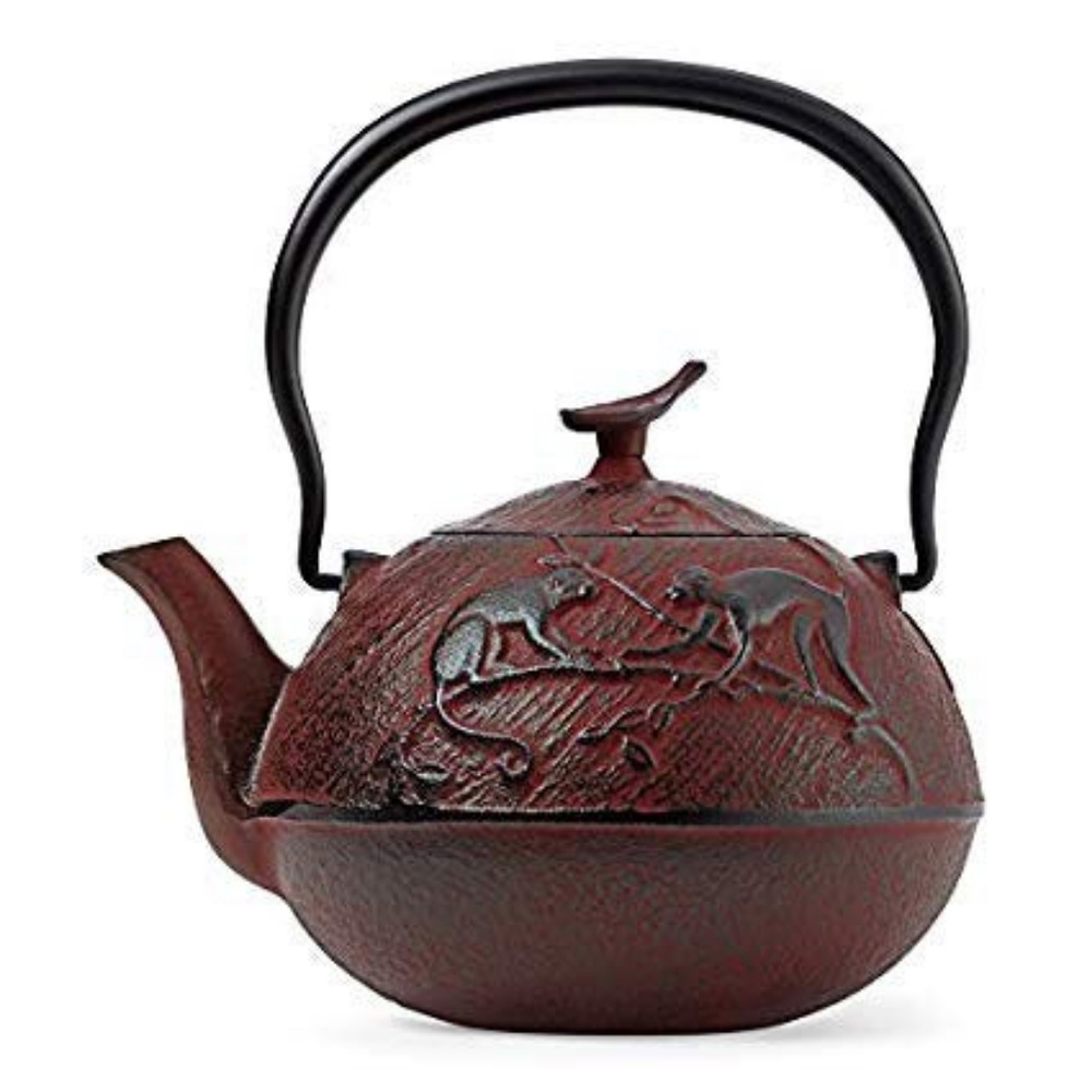 2009 Teavana Year Of The Monkey Teapot Rare Red - Picture 1 of 6